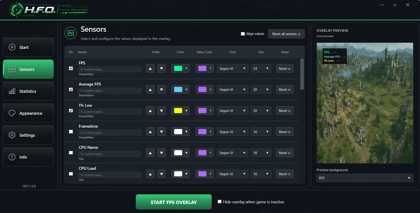 HFO screenshot